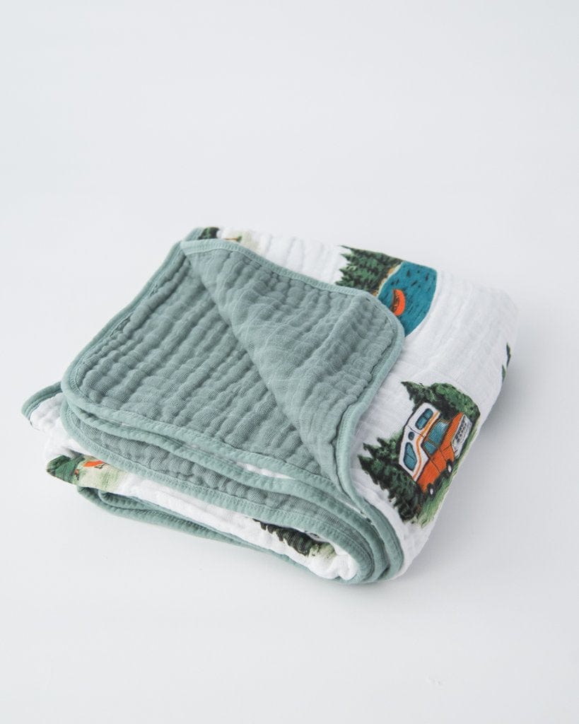 Cotton Muslin Quilt - Happy Camper Little Unicorn Lil Tulips