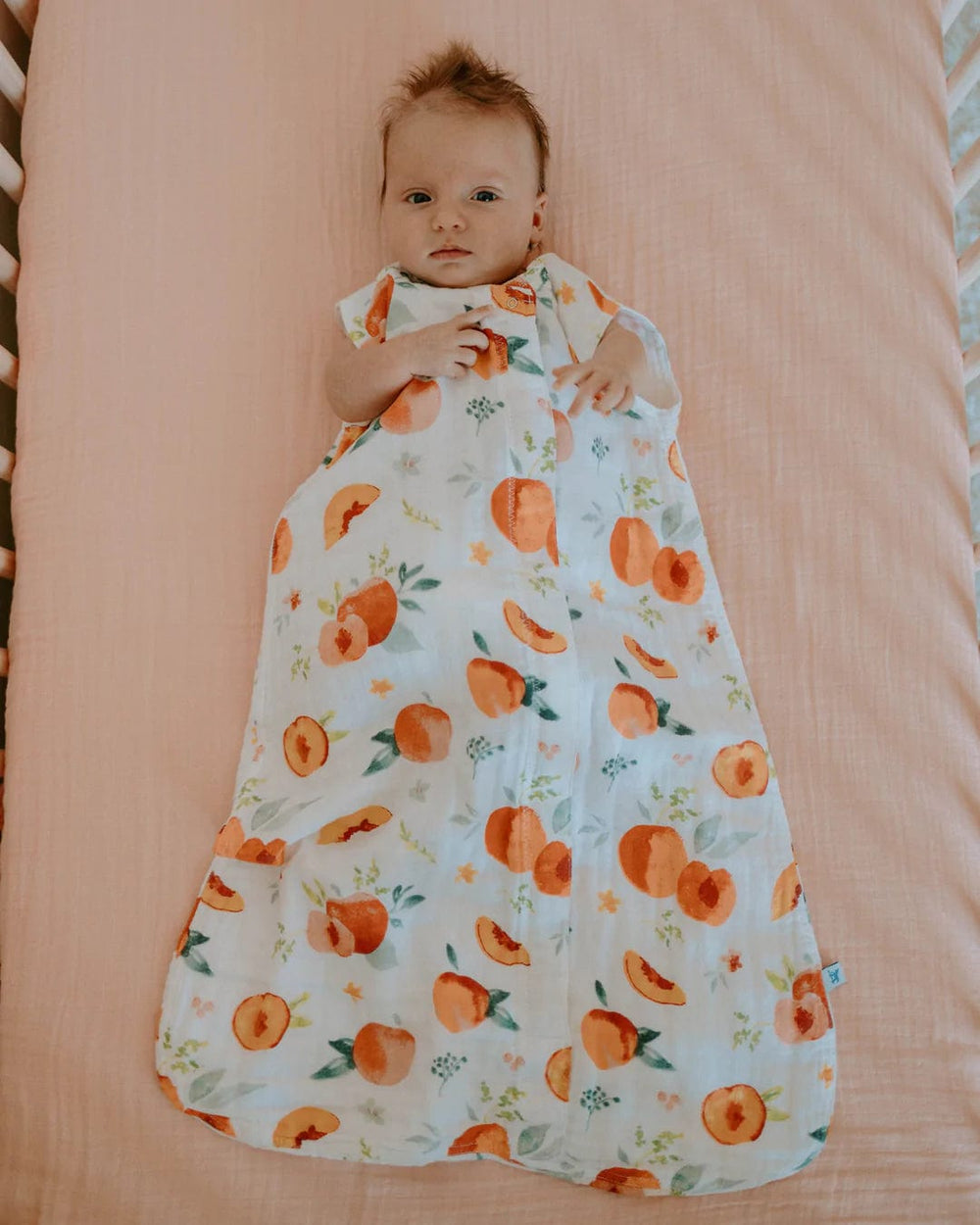 Cotton Muslin Sleep Bag - Georgia Peach Little Unicorn Lil Tulips