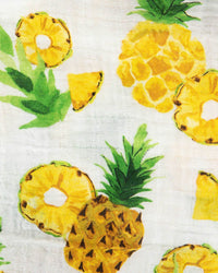 Cotton Muslin Swaddle Blanket - Fresh Pineapple Little Unicorn Lil Tulips