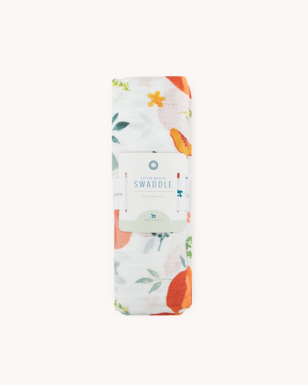 Cotton Muslin Swaddle Blanket - Georgia Peach Little Unicorn Lil Tulips