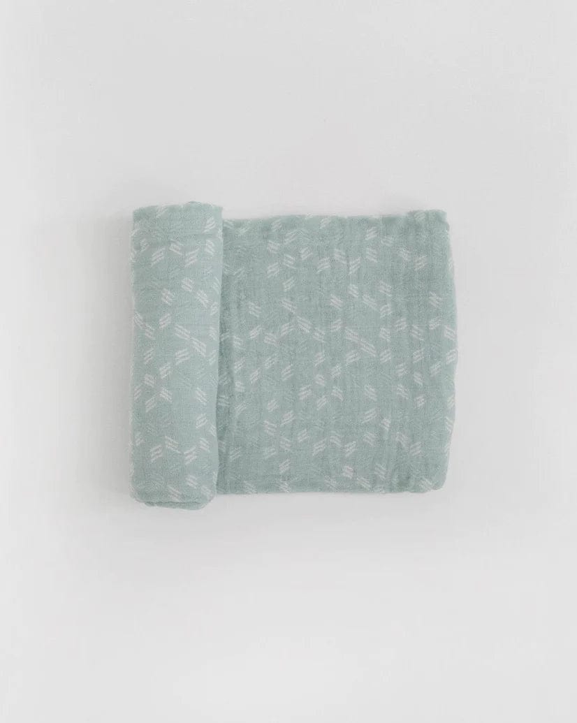 Cotton Muslin Swaddle Blanket - Misty Field Little Unicorn Lil Tulips