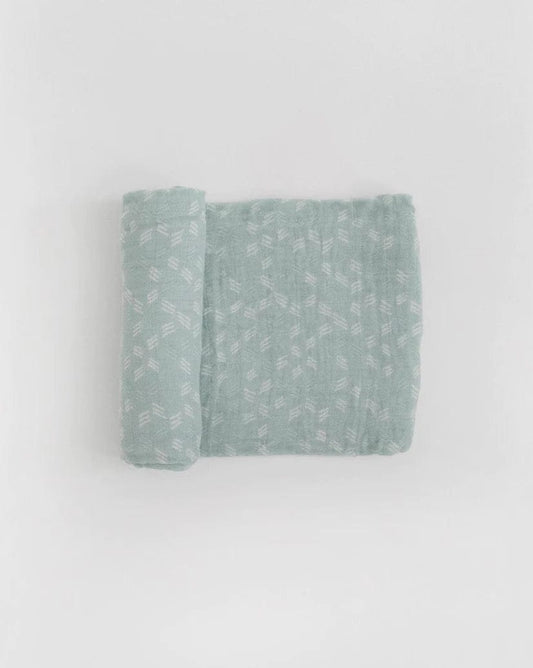 Cotton Muslin Swaddle Blanket - Misty Field Little Unicorn Lil Tulips