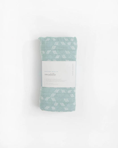 Cotton Muslin Swaddle Blanket - Misty Field Little Unicorn Lil Tulips