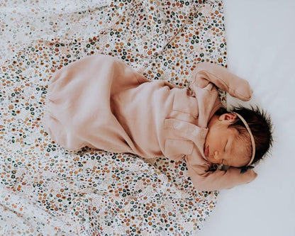 Cotton Muslin Swaddle Blanket -  Pressed Petals Little Unicorn Lil Tulips