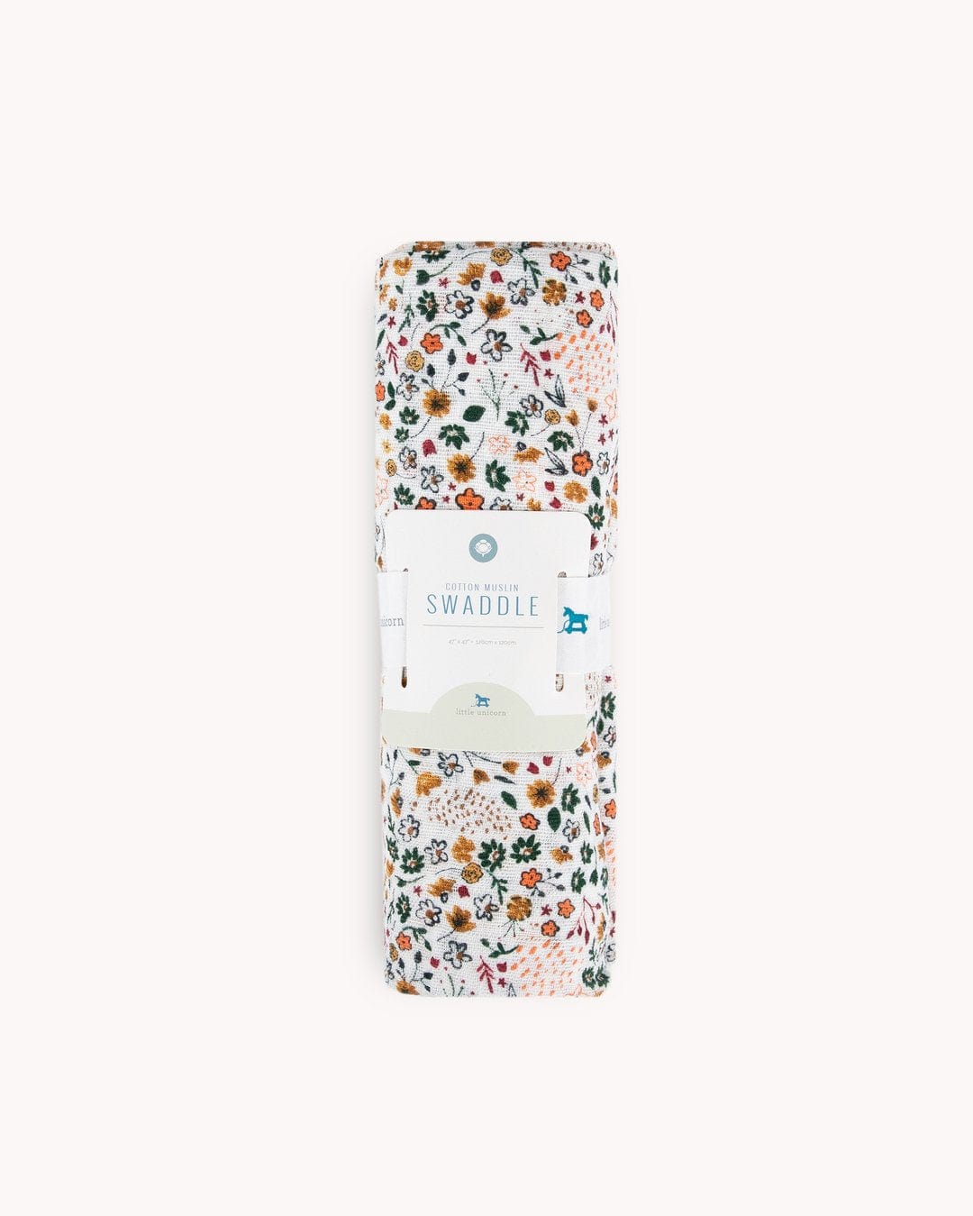 Cotton Muslin Swaddle Blanket -  Pressed Petals Little Unicorn Lil Tulips