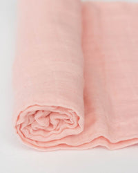 Cotton Muslin Swaddle Blanket - Rose Petal Little Unicorn Lil Tulips