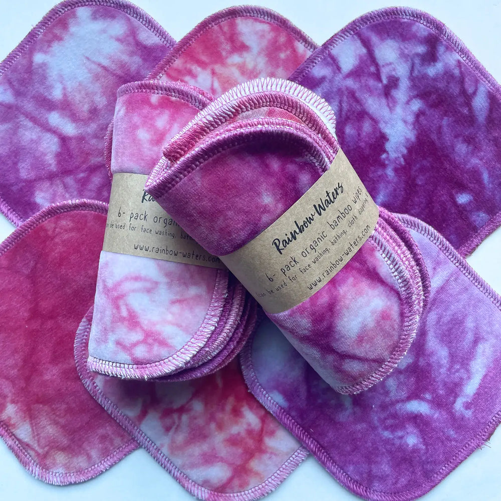 Viva Magenta 6-pack Tie Dye Organic Wipes