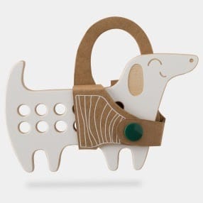 Dachshund, Wooden Lacing Toy Milin Lil Tulips