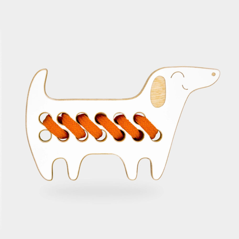 Dachshund, Wooden Lacing Toy Milin Lil Tulips