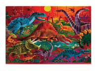 Dazzling Dinosaurs 60 Piece Foil Puzzle Crocodile Creek Lil Tulips