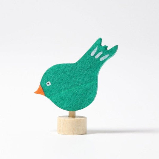 Decorative Figure Pecking Bird Grimm's Lil Tulips