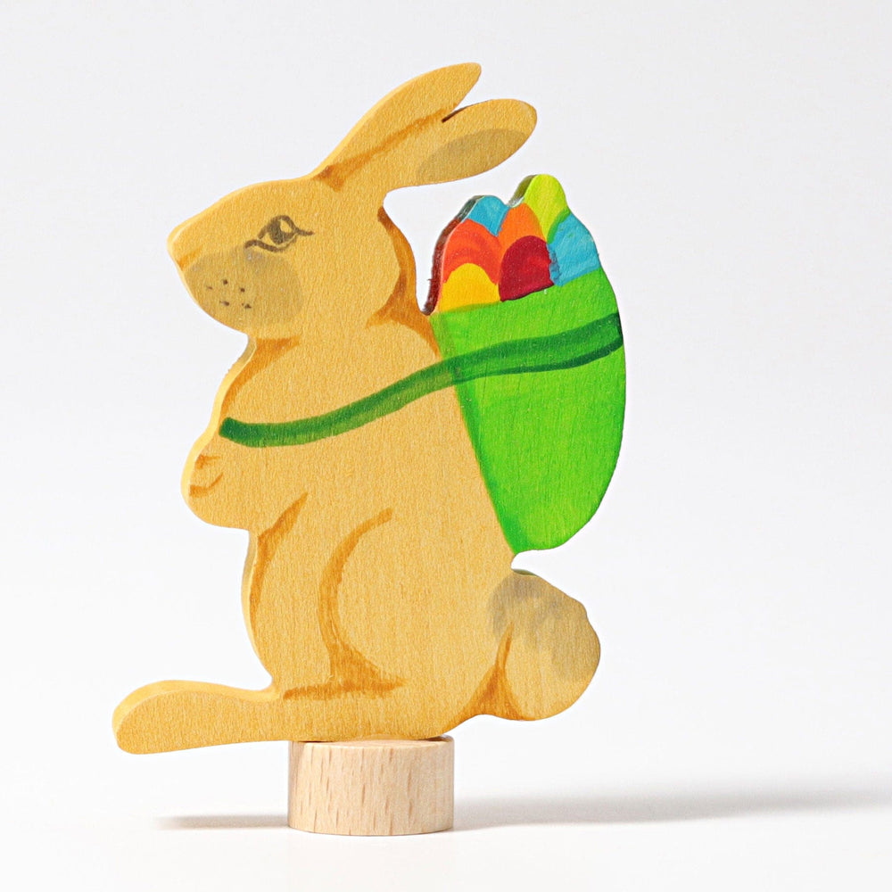 Decorative Figure Rabbit with Basket Grimm's Lil Tulips