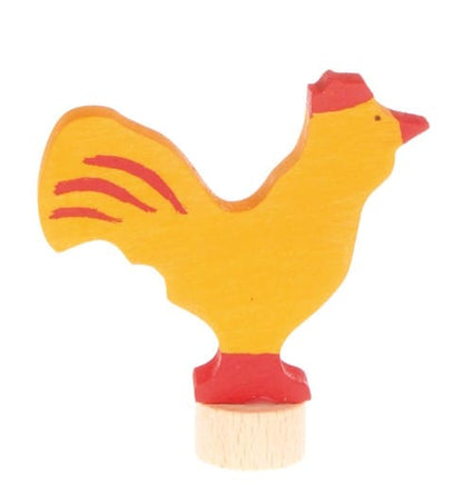 Decorative Figure Yellow Rooster Grimm's Lil Tulips