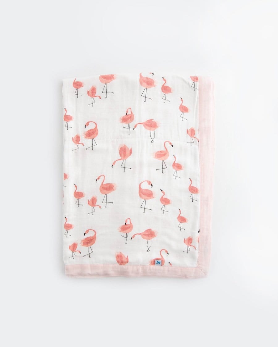 Deluxe Muslin Baby Blanket - Pink Ladies Little Unicorn Lil Tulips