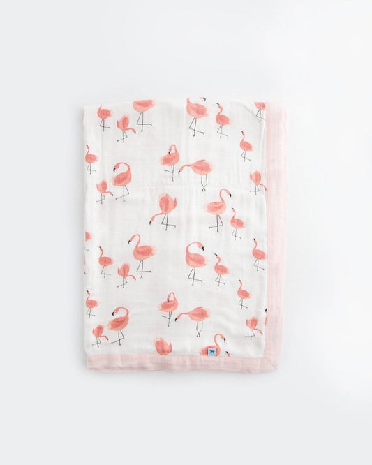 Deluxe Muslin Baby Blanket - Pink Ladies Little Unicorn Lil Tulips