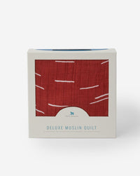 Deluxe Muslin Quilt - Baked Clay Little Unicorn Lil Tulips