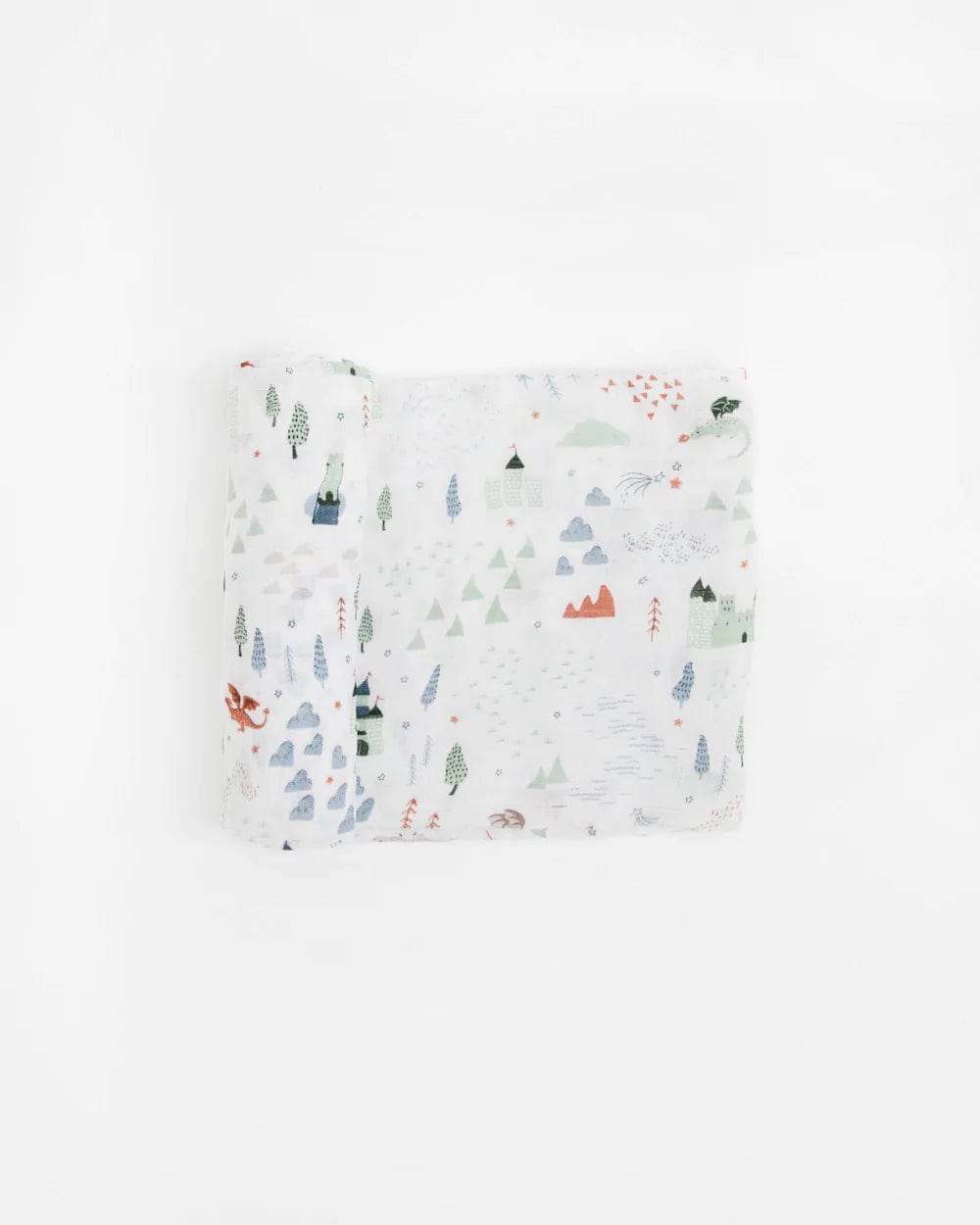 Deluxe Muslin Swaddle Blanket - Dragon Days Little Unicorn Lil Tulips
