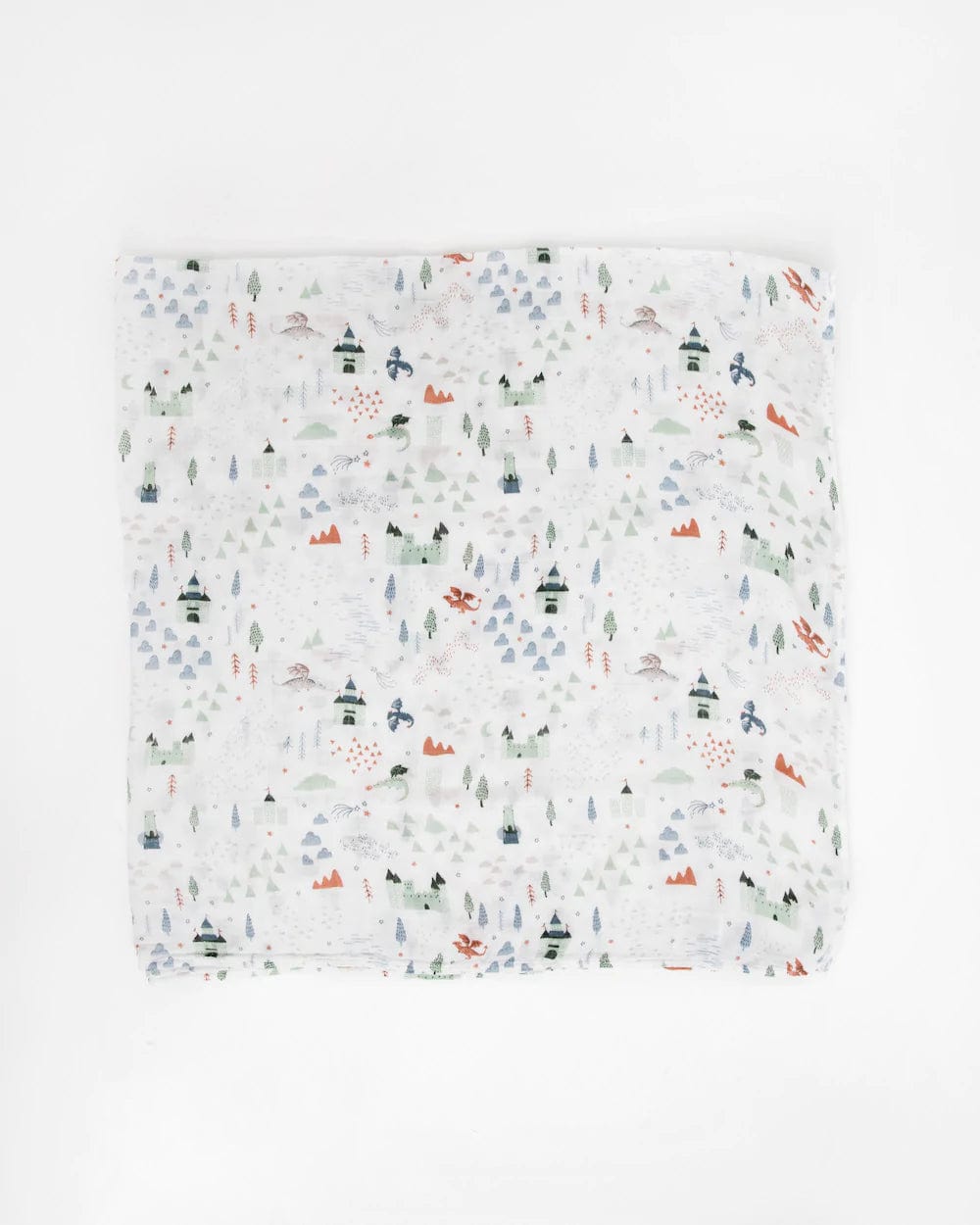Deluxe Muslin Swaddle Blanket - Dragon Days Little Unicorn Lil Tulips