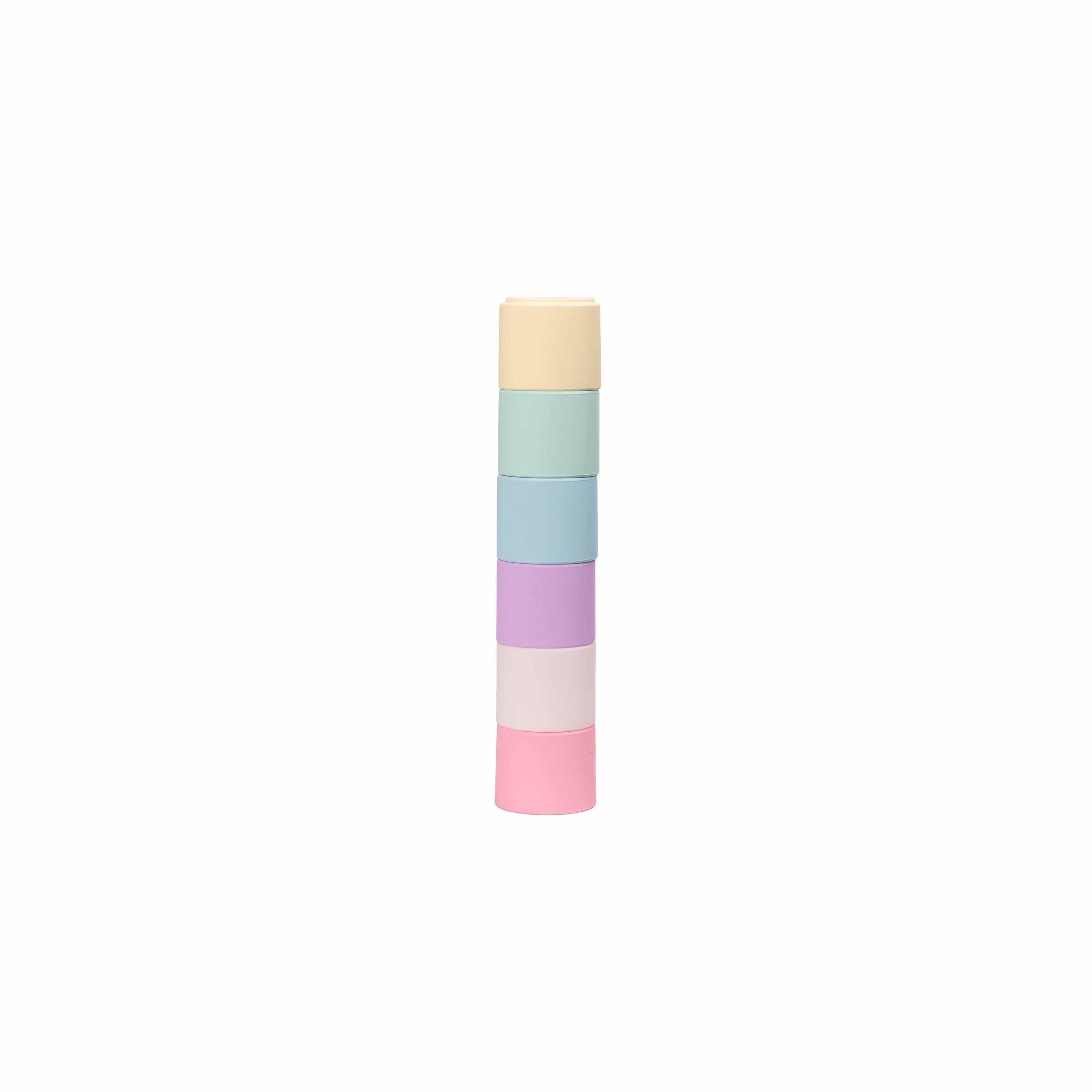dëna 6 Pastel Stacking Cups Dena Pacifiers & Teethers Lil Tulips
