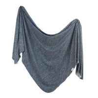 Denim Knit Swaddle Blanket Copper Pearl Lil Tulips