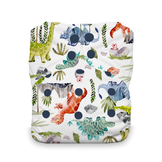 Dino-Rawr Natural One Size All in One Diaper Thirsties Lil Tulips