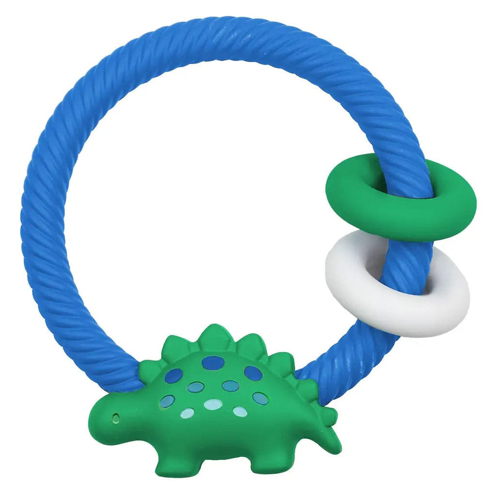 Dino Ritzy Rattle™ Silicone Teether Rattle Itzy Ritzy Pacifiers & Teethers Lil Tulips