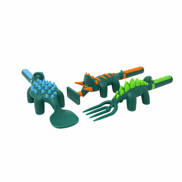 Dino Utensils Constructive Eating Lil Tulips