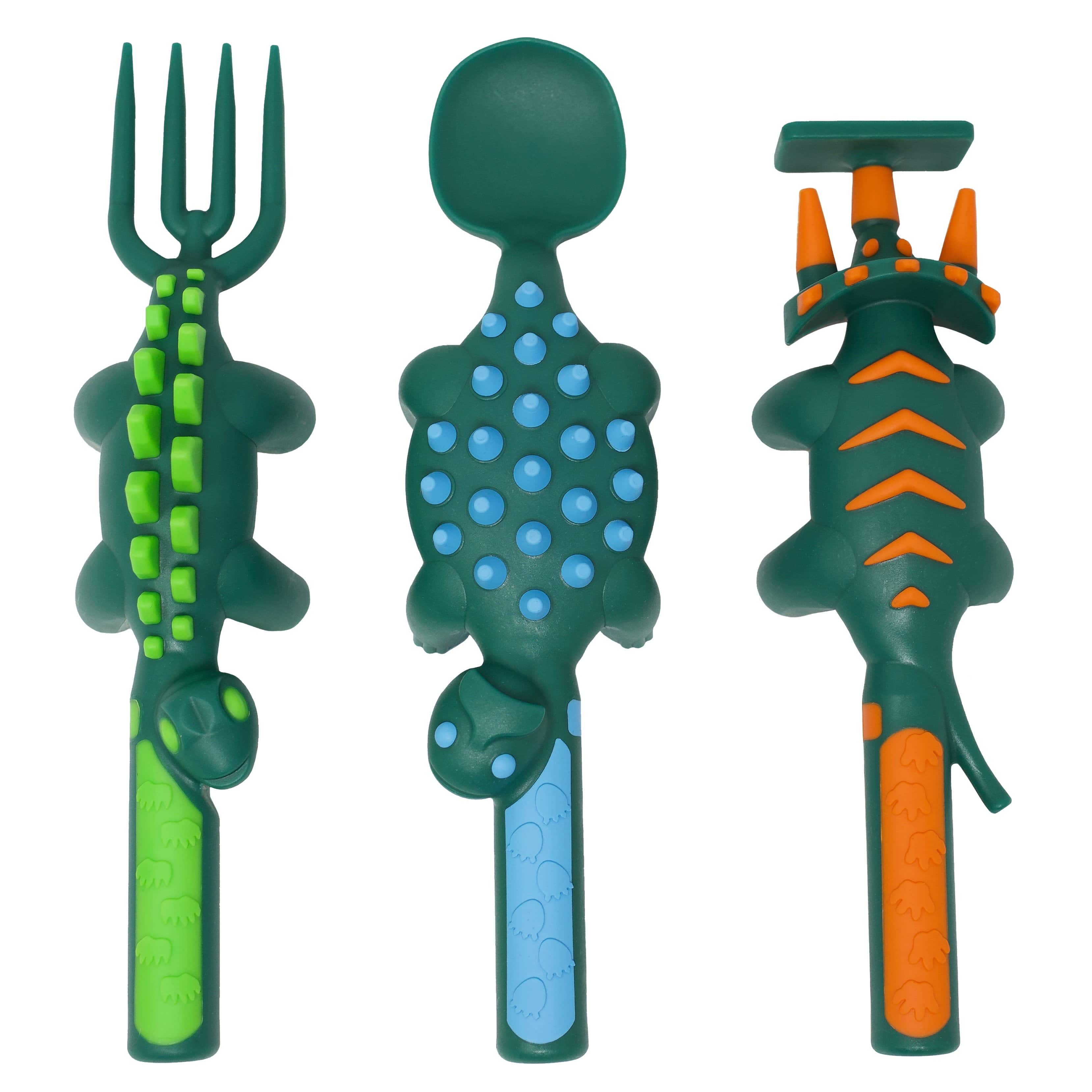 Dino Utensils Constructive Eating Lil Tulips