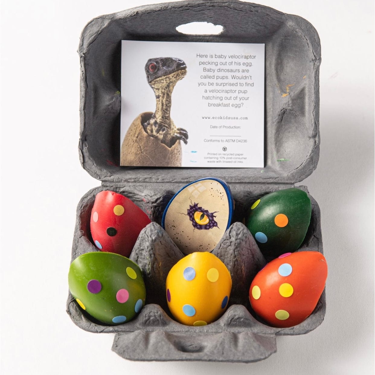 Dinosaur Eggs Beeswax Crayons eco-kids Lil Tulips