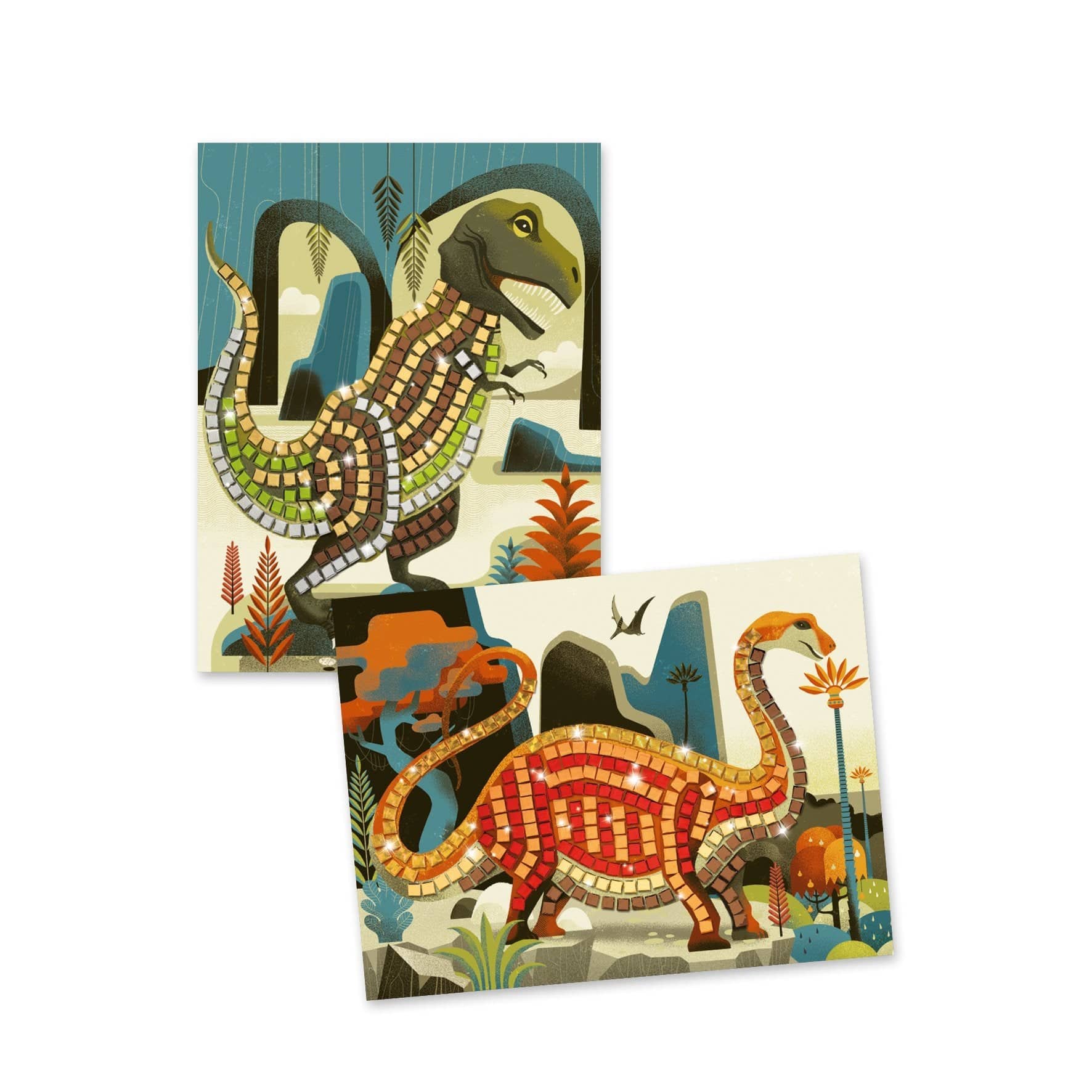 Dinosaurs Sticker Mosaic Craft Kit Djeco Lil Tulips