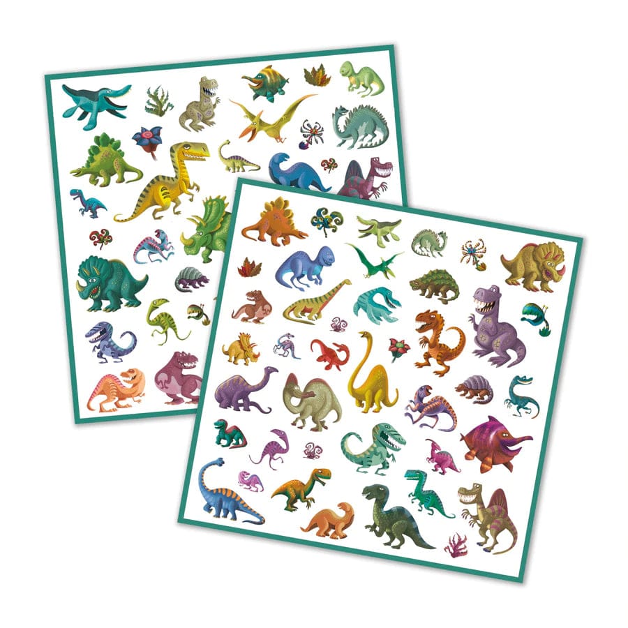 Dinosaurs Sticker Sheets Djeco Lil Tulips