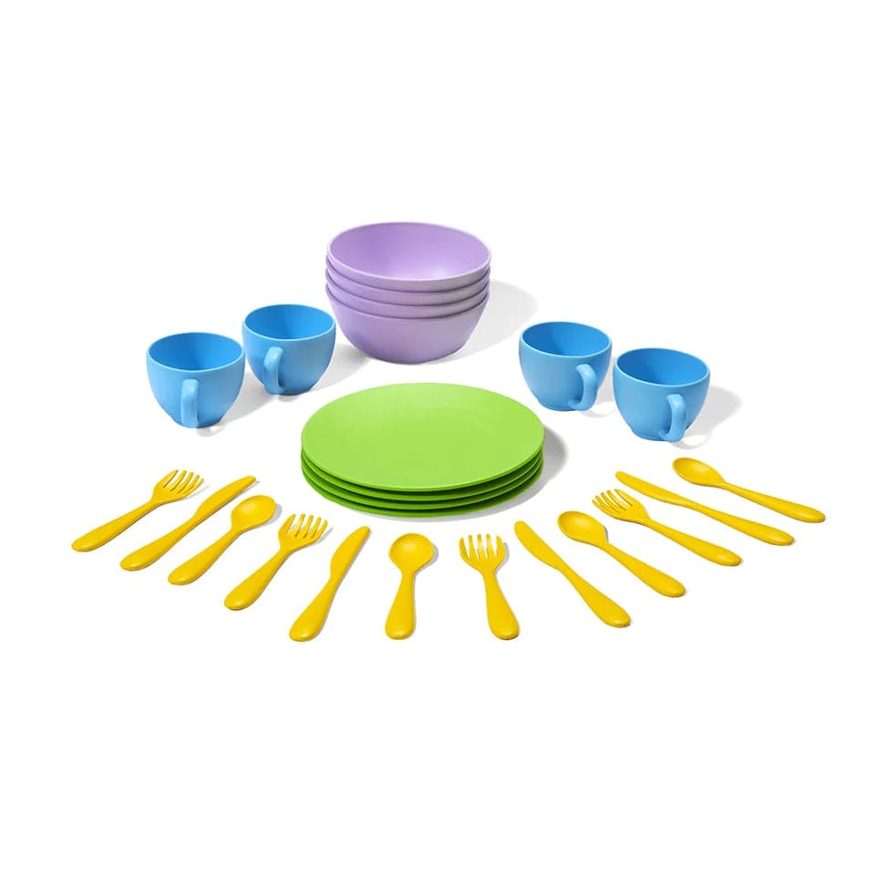 Dish Set Green Toys Lil Tulips