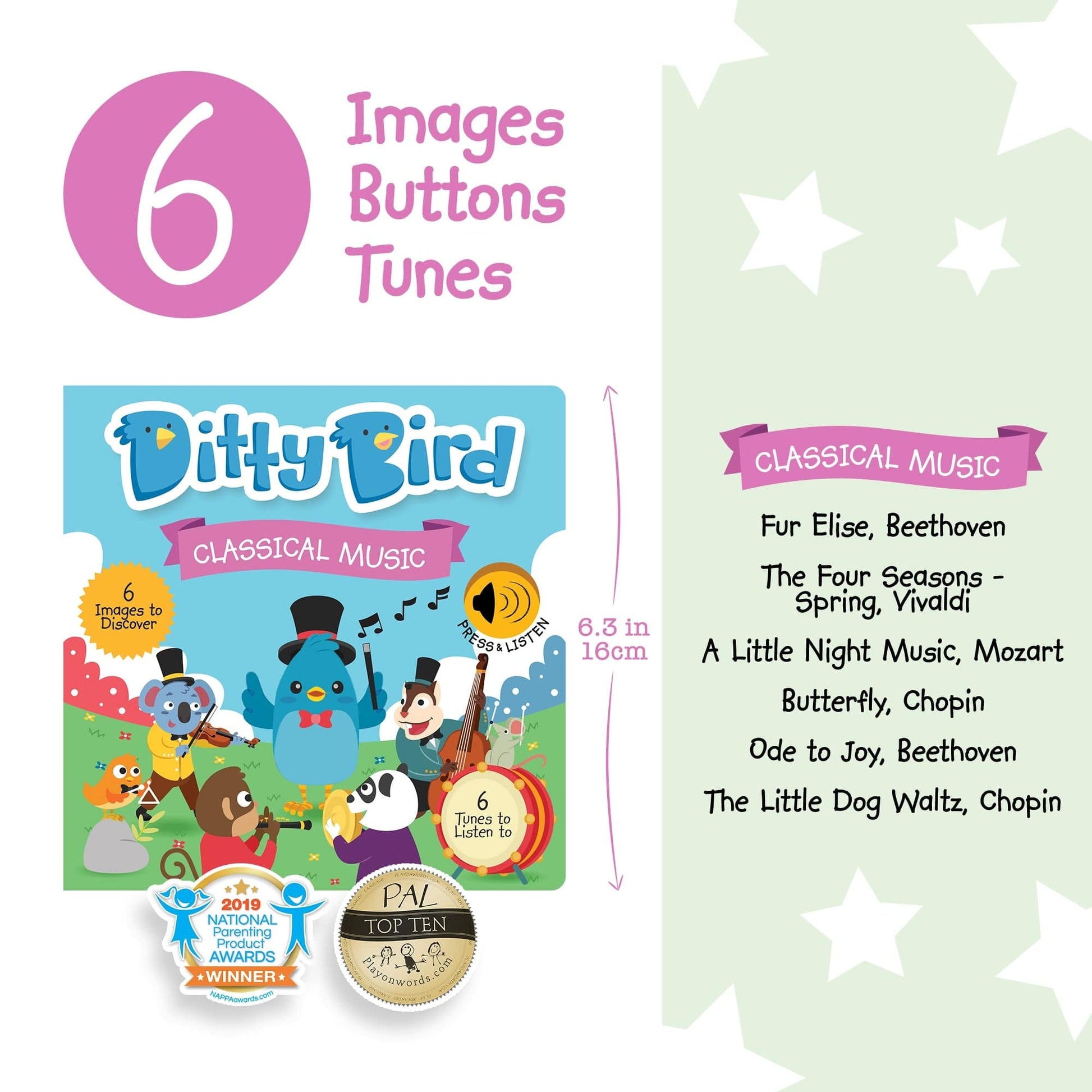 Ditty Bird Baby Sound Book: Classical Music Ditty Bird Book Lil Tulips