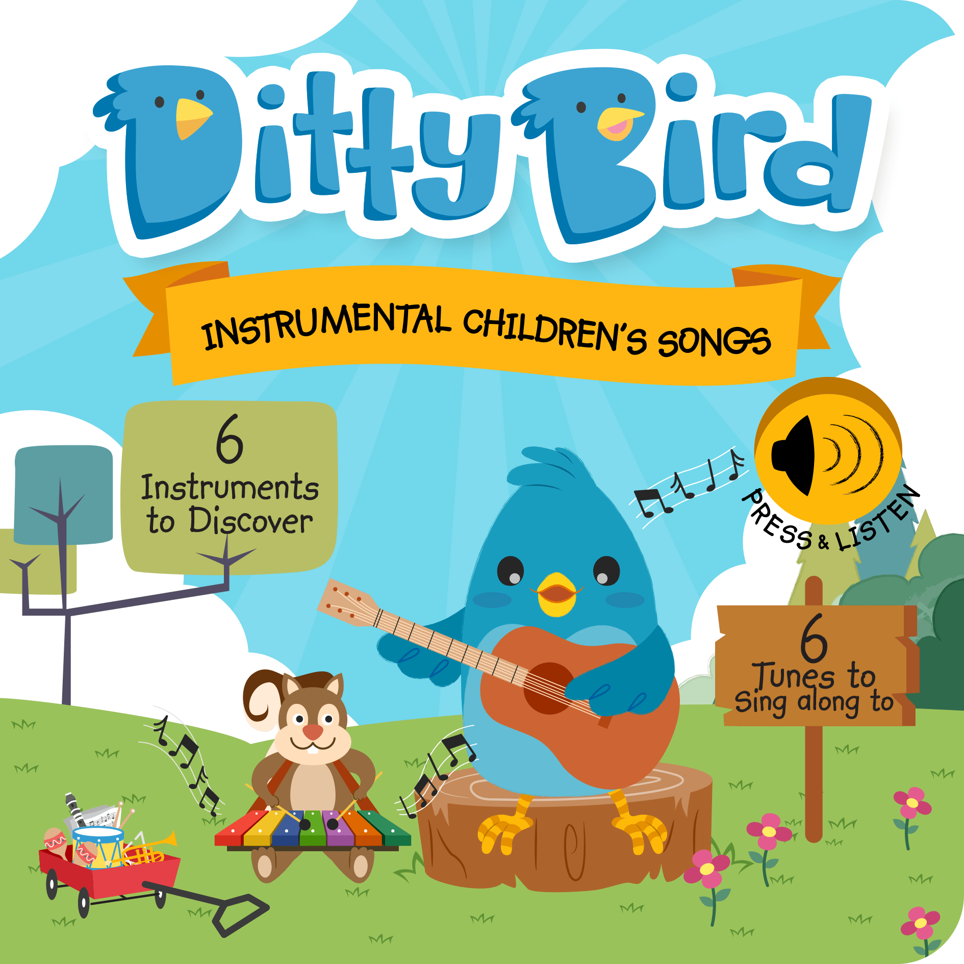 Ditty Bird Baby Sound Book: Instrumental Children's Songs Ditty Bird Book Lil Tulips