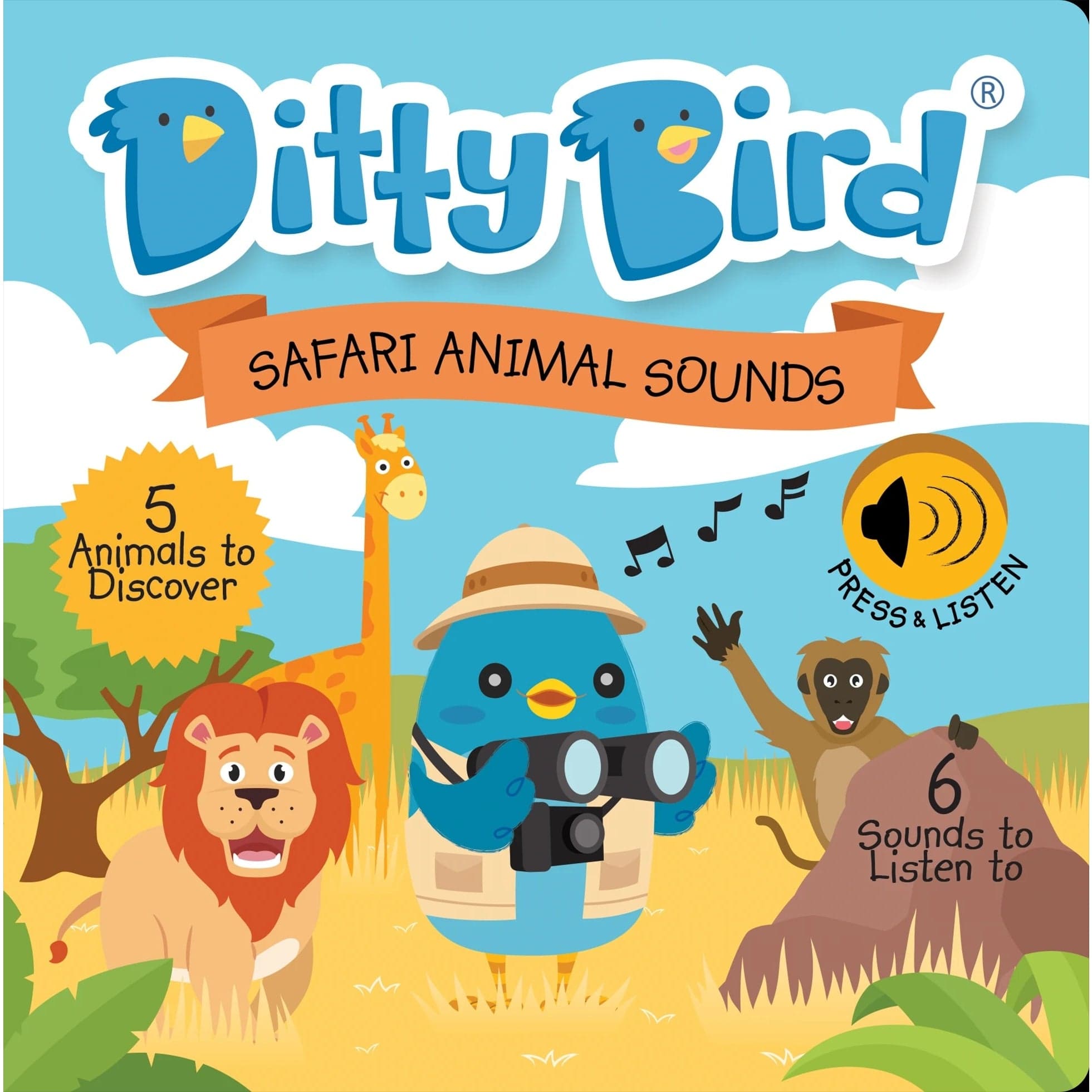 Ditty Bird Baby Sound Book: Safari Animal Sounds Ditty Bird Book Lil Tulips