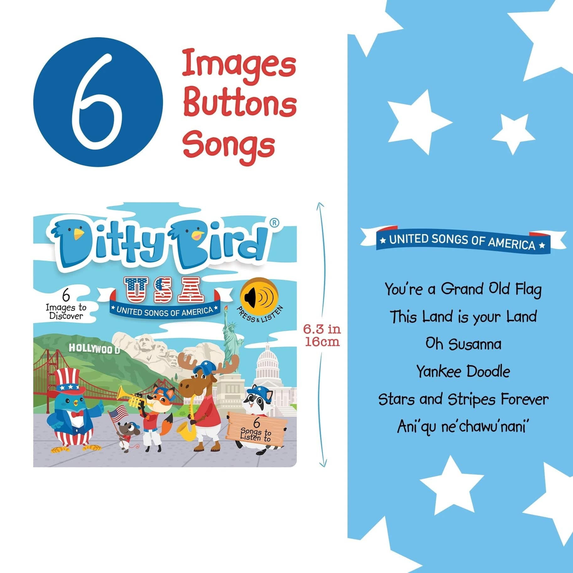 Ditty Bird Baby Sound Book: United Songs of America Ditty Bird Book Lil Tulips
