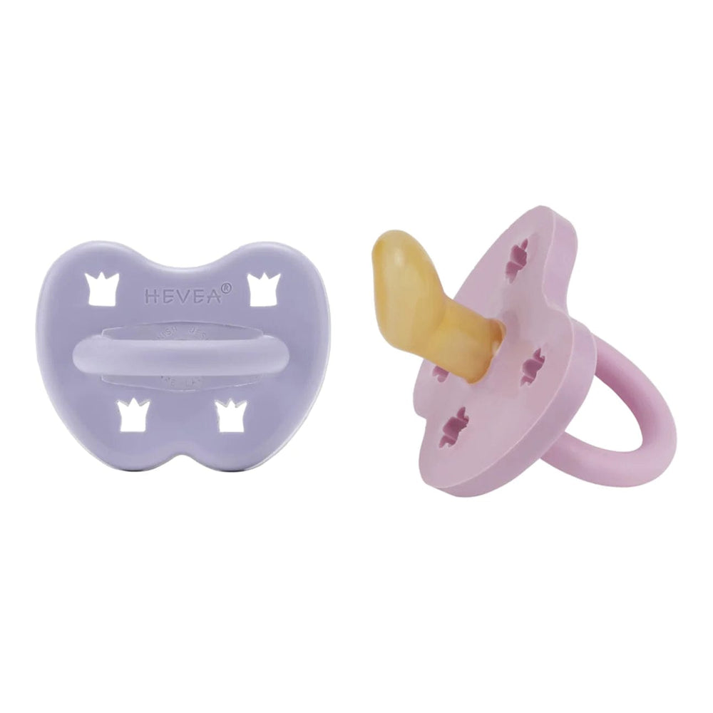 Dusty Violet & Light Orchid Orthodontic Pacifier 2 Pack (3-36 Months) Hevea Hevea Lil Tulips