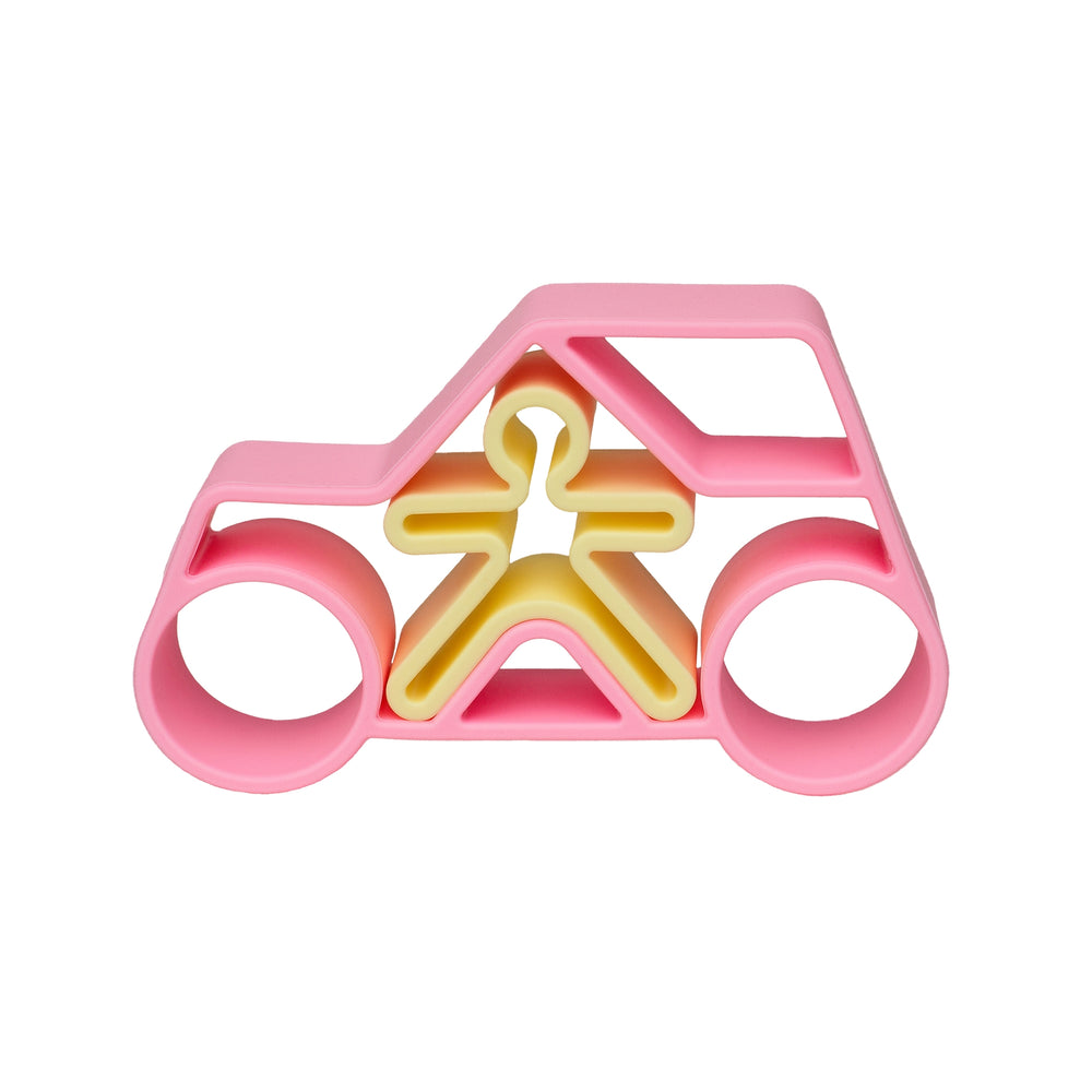 Pastel Silicone Car & Kid - Pink