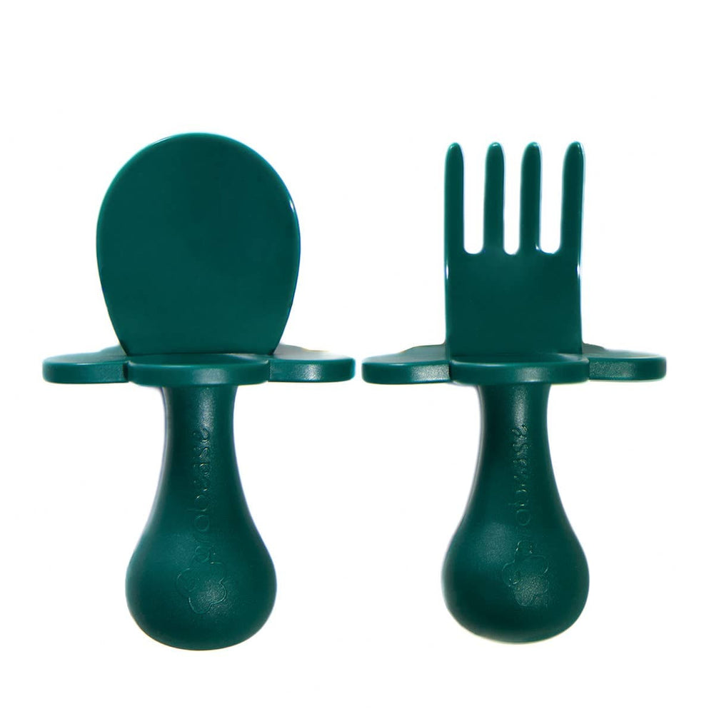 Eat Your Greens Toddler Fork & Spoon Set grabease Lil Tulips
