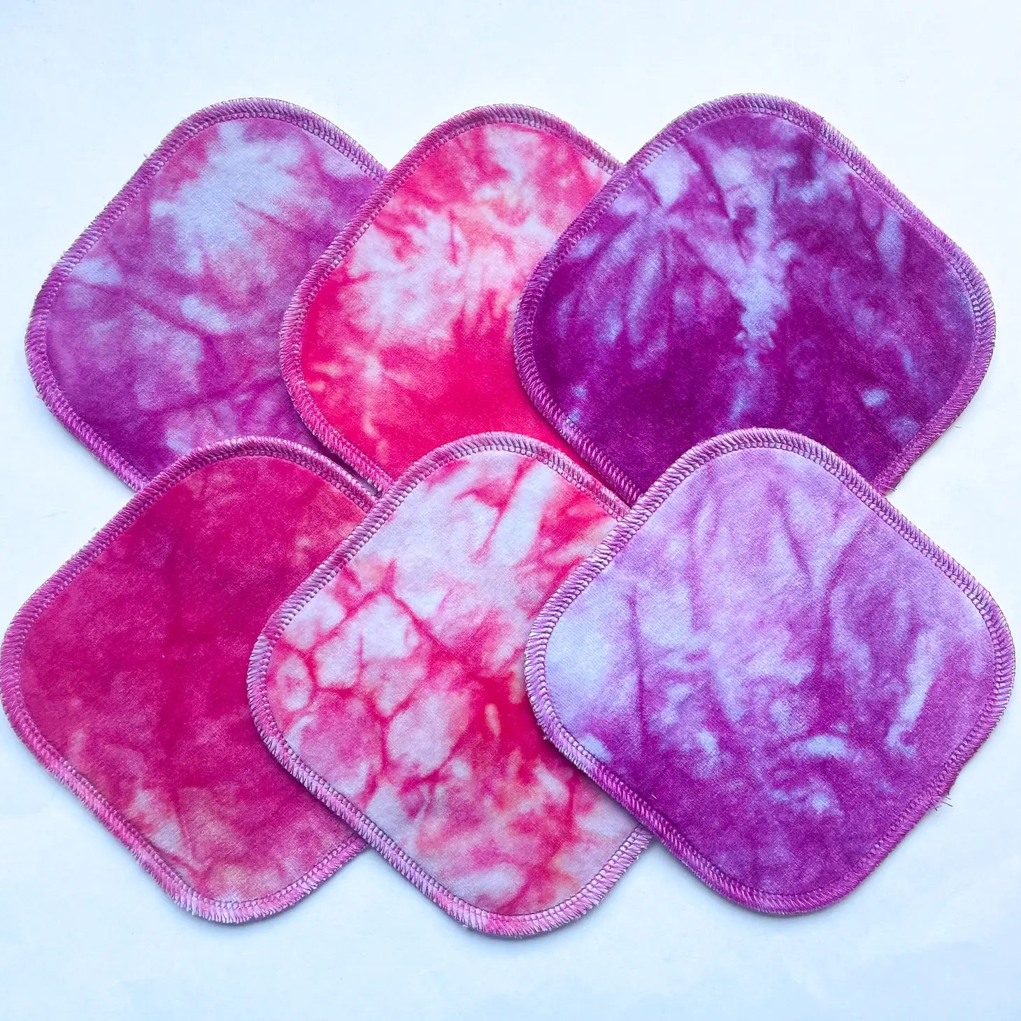 Viva Magenta 6-pack Tie Dye Organic Wipes