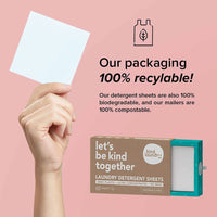 Eco-Friendly Laundry Detergent Sheets Fragrance-Free Kind Laundry Lil Tulips