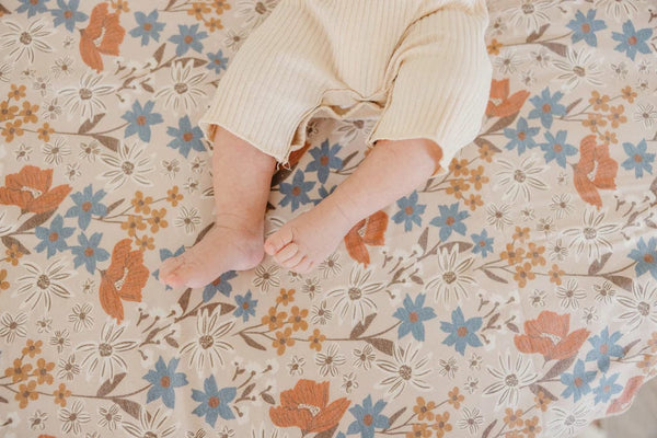 Eden Knit Swaddle Blanket Copper Pearl Lil Tulips
