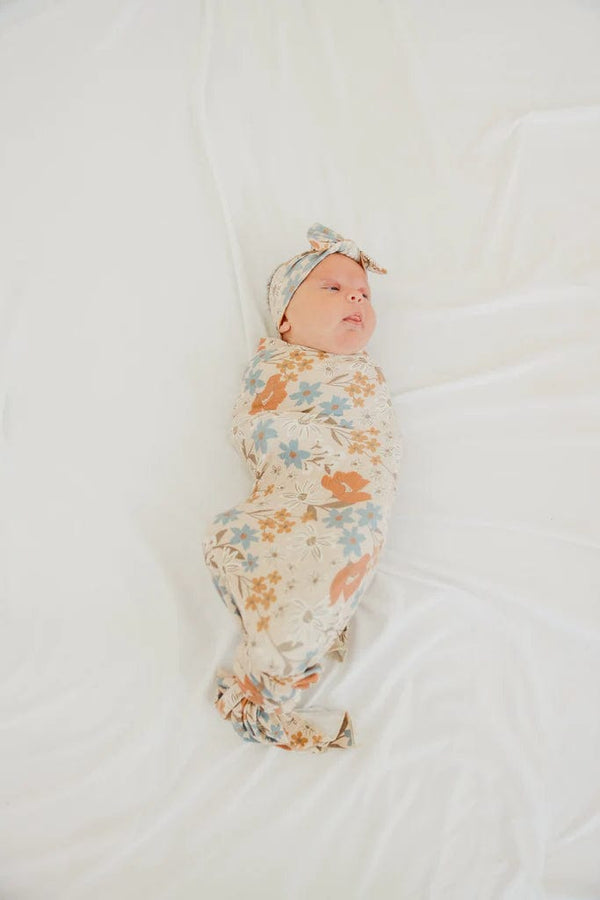 Eden Knit Swaddle Blanket Copper Pearl Lil Tulips