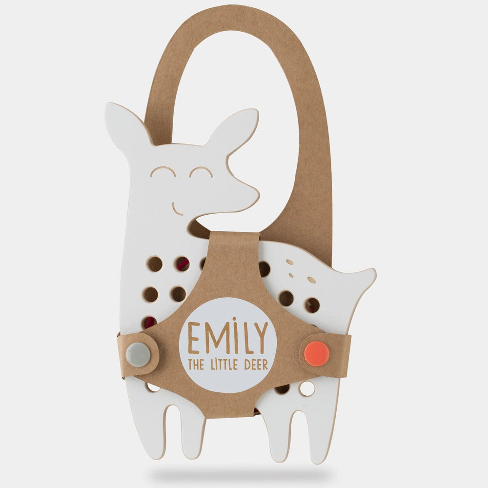 Emily the Deer, Wooden Lacing Toy Milin Lil Tulips