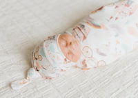 Enchanted Knit Swaddle Blanket Copper Pearl Lil Tulips