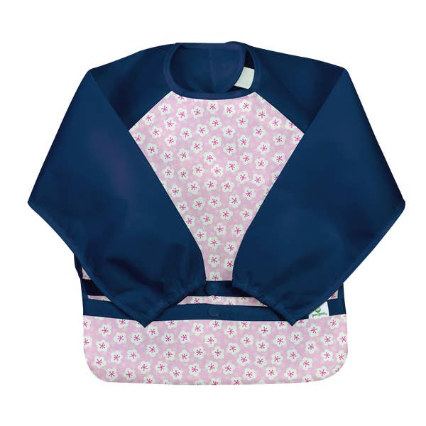 Snap + Go® Easy-wear Long Sleeve Bib Pink Blossom