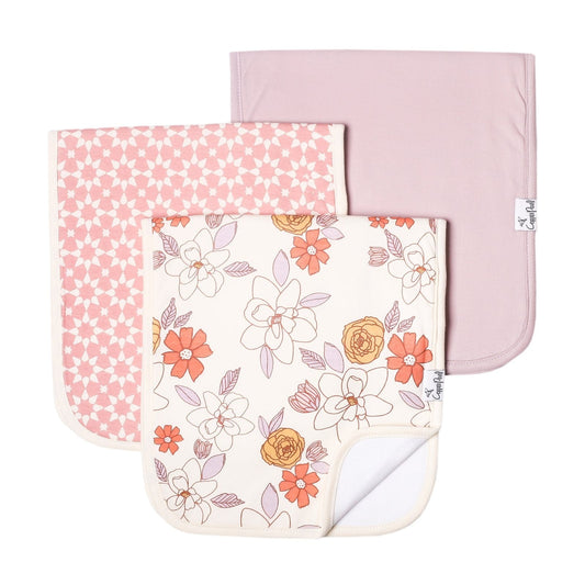Ferra Burp Cloth Set Copper Pearl Lil Tulips