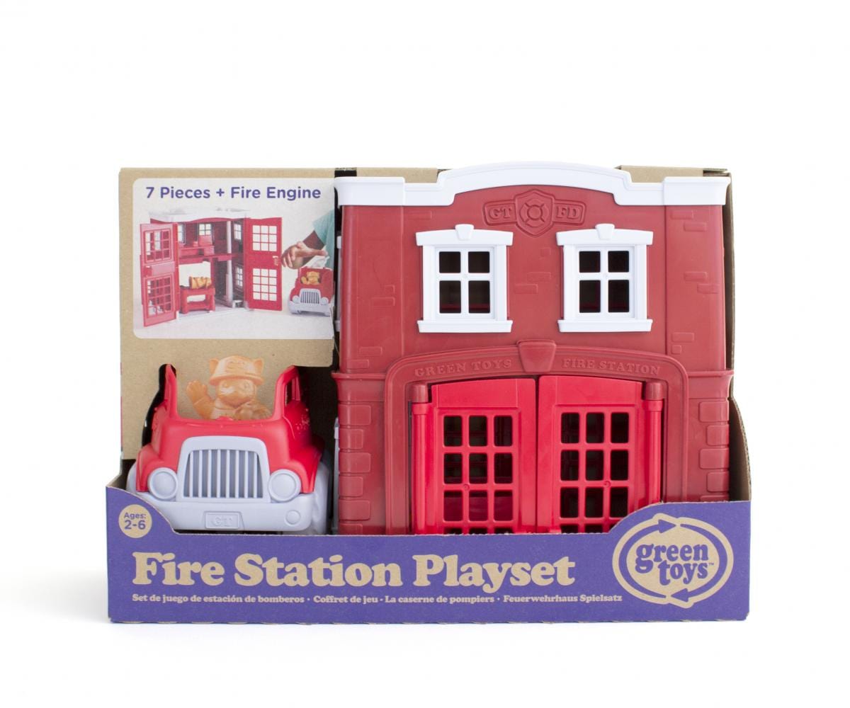 Fire Station Playset Green Toys Lil Tulips