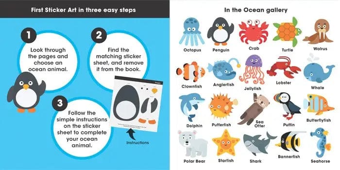 First Sticker Art: In The Ocean SourceBooks Lil Tulips