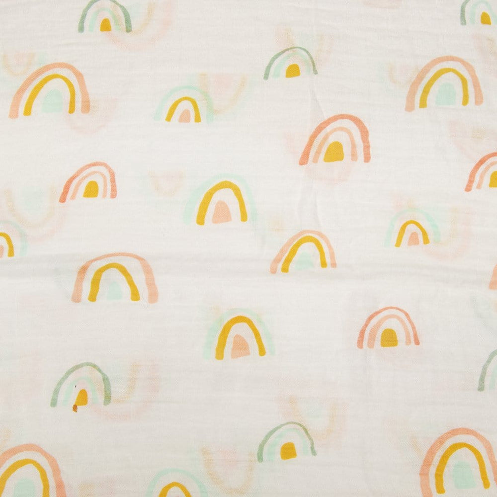 Fitted Crib Sheet - Pastel Rainbow LouLou Lollipop Lil Tulips